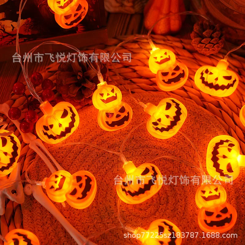 ไฟ LED สำหรับตกแต่งภายในในเทศกาลฮาโลวีน อีสเตอร์ และเทศกาลผี รูปแบบฟักทอง ผี หัวกะโหลก ไฟหลากสีสร้างบรรยากาศ