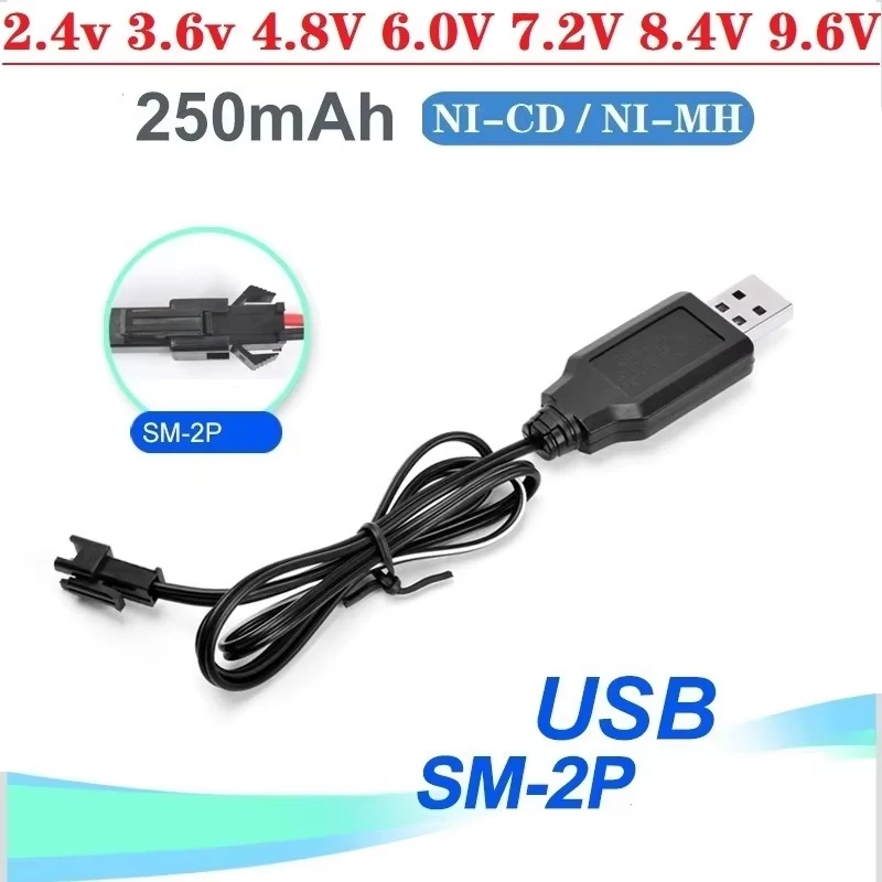 2.4v 3.6v 4.8V 6V 7.2V 8.4V 9.6V NiCd NiMH Battery Charger For RC Car Boat Tank Guns toys battery with SM-2P SM Plug charger