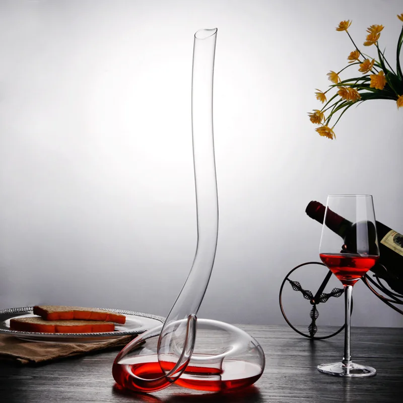 Hxl decanter glass wine aerator - quick pourer for home use