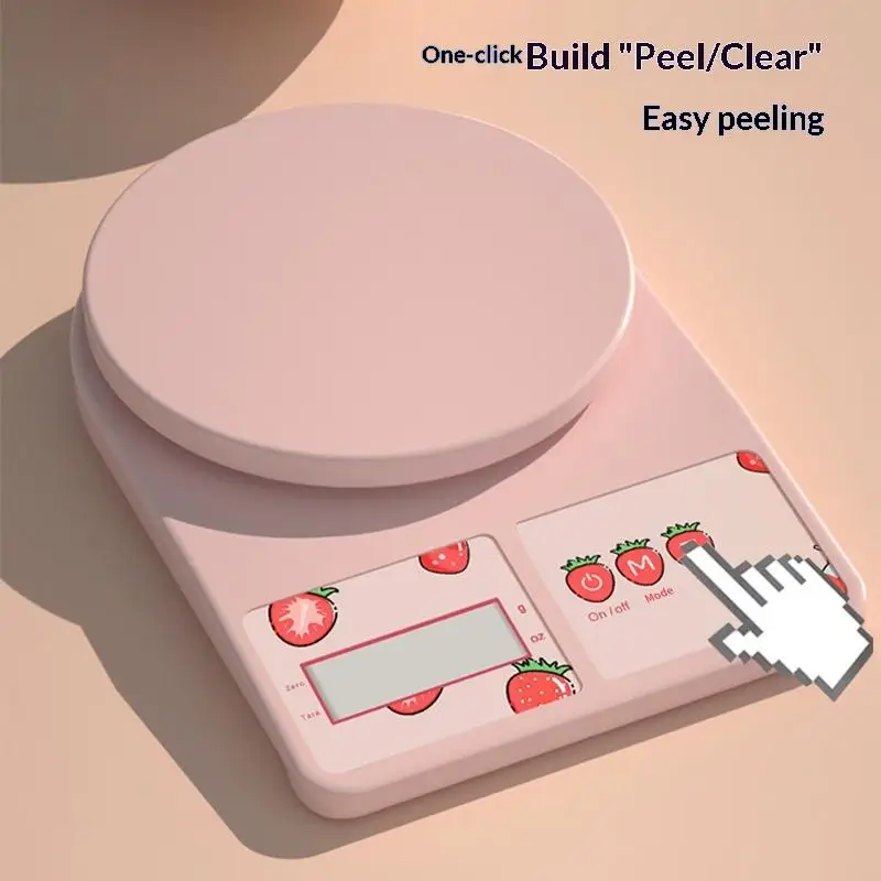 Cartoon Strawberry Digital KitABS Plasticchen Scale Multifunction High Precision Food Scale For Baking Cooking And Diet Control