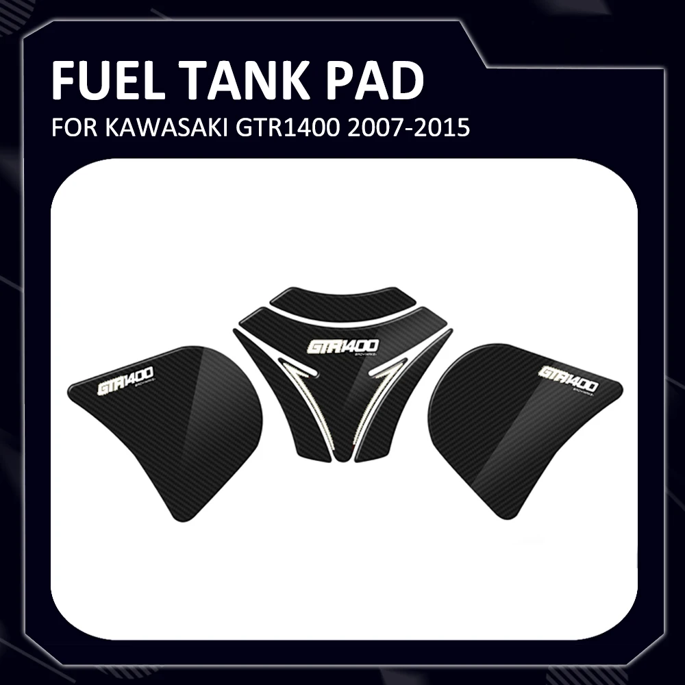 Motorcycle Anti Slip Fuel Oil Tank Pad Side Knee Grip Decal Protector Sticker Pads For Kawasaki GTR1400 GTR 1400 2007-2015 2014