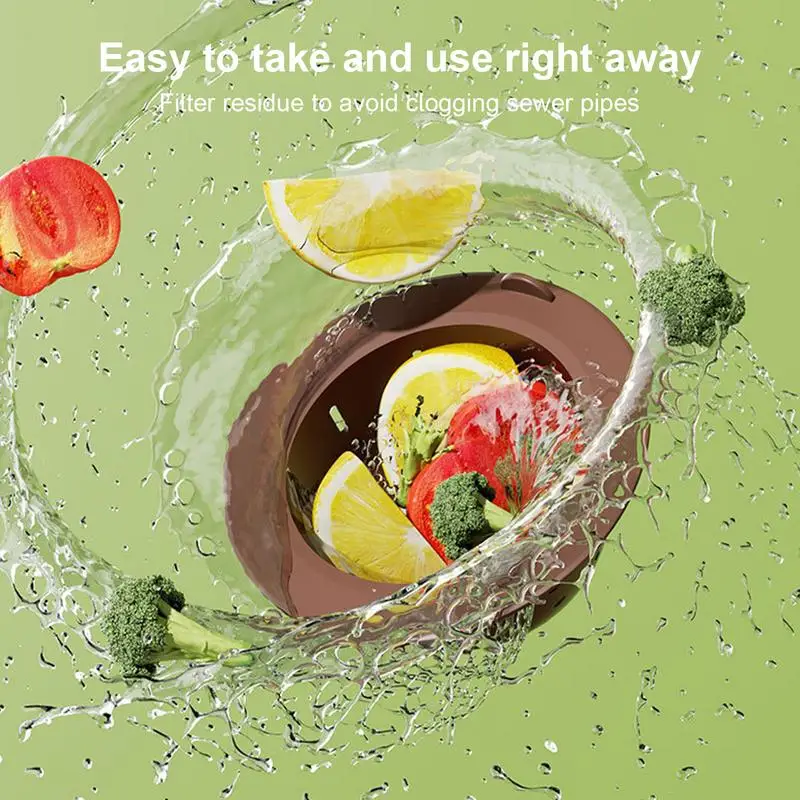 Kitchen Drain Strainer Portable Cartoon Garbage Residuee Filter Reuseable Anti-clogging Drain Filter Kitchen Sink Hair Catcher