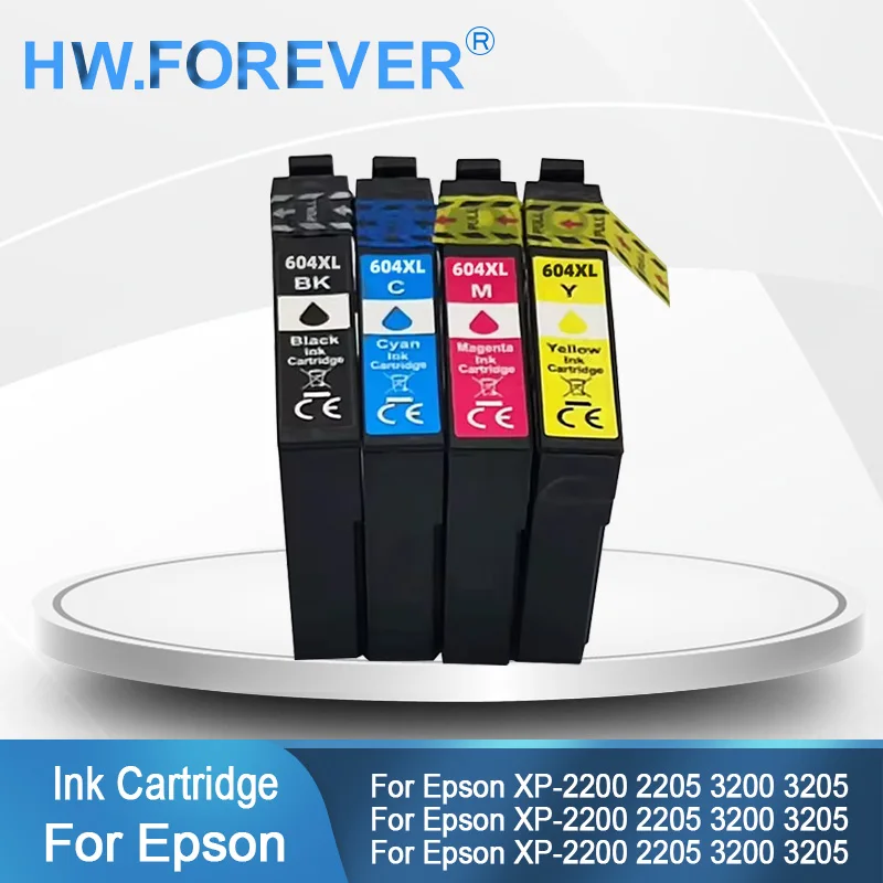 604 T604XL T604 604XL Compatible Ink Cartridge For Epson XP-2200 3200 4200 2205 3205 4205 WF-2910 2935 2930 2950DWF Printer Inks