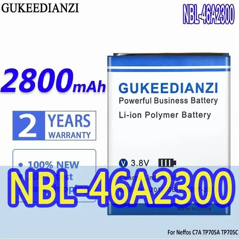 

For Neffos C7A TP705A TP705C Stable Mobile Phone Battery 2800Mah High-Efficiency Nbl-46A2300