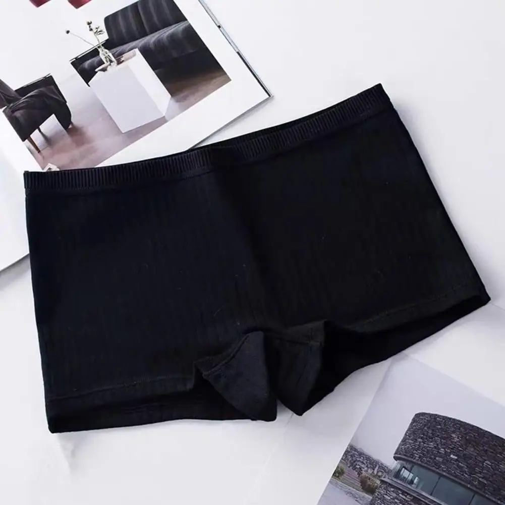 Lady Panties Mid Waist Lady Boxers Underwear with High Elasticity Safety Shorts for Women Anti-shrink Anti-exposure for Tight