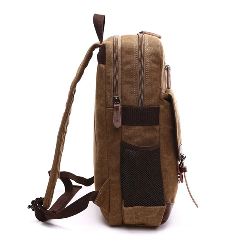 Highend Durable Canvas Coffee Khaki Red Blue Black A4 14 inch Laptop Student Men Women Backpack School Travel Bags Мужская сумка