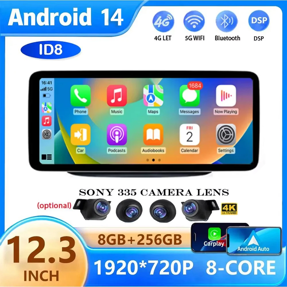 

Автомобильный радиоприемник на Android 14, 8 ядер, GPS для Mercedes-benz B Class W245 W246 2011 2012 2013 - 2018 Carplay, автомобильный мультимедийный плеер, стерео