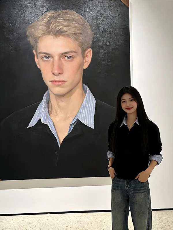 Black Shirt Collar Fake Two-Piece Hoodie Men's Spring High-End Feel Long Sleeve T-Shirt College Style Inner Base Shirt