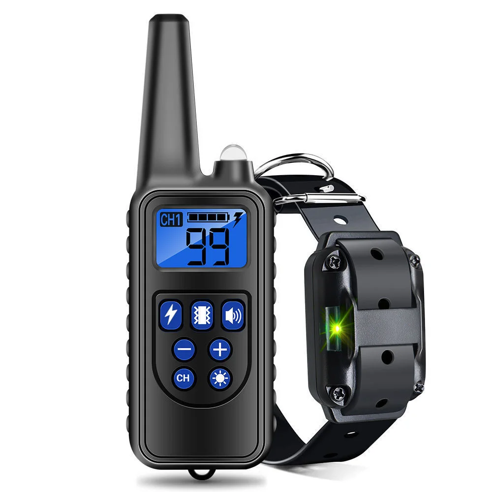 Elektrisches Hunde trainings halsband abnehmbare Rinde wiederauf lad bares Anti-Barking-Schock-Vibrations halsband für alle Hunde Haustier mit Clicker