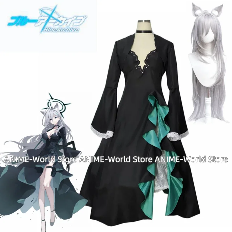 Sunaokami Shiroko Dress Game Blue Archive Cosplay Costume Cute Party Suit Halloween Carnival Uniforms Anime Clothing Custom Made