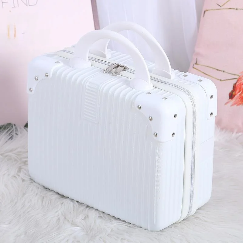 小さなハンドヘルド荷物女性の補完メイクボックス 4 インチ軽量トラベルボックスカジュアルトラベルストレージオーガナイザー