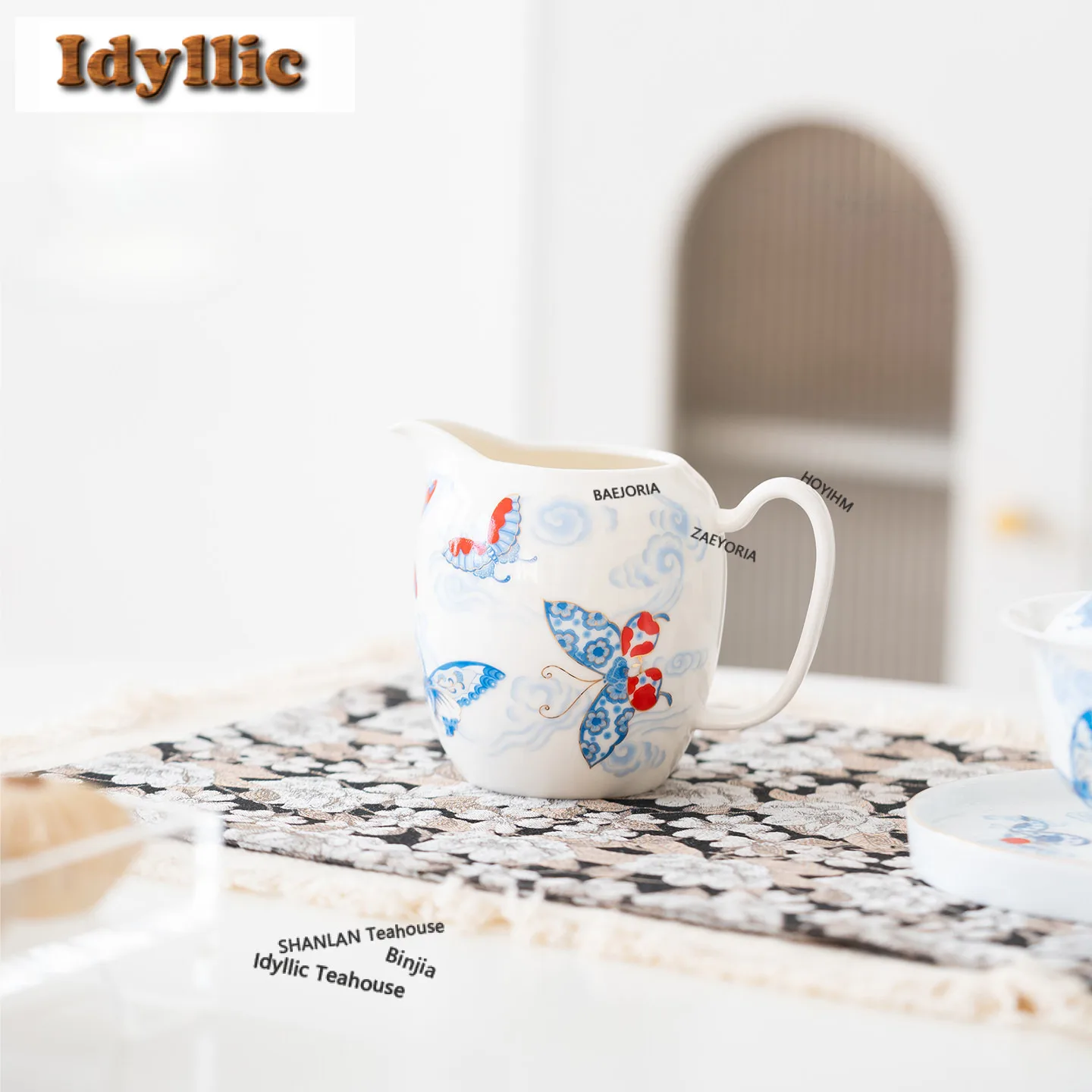 

Чайник-диспенсер для чая «Бабочка и Цветок» 300 мл, кувшин для чахай, чашка-дозатор, кружка для чая Дахунпао, аксессуары для чайной церемонии, подарки