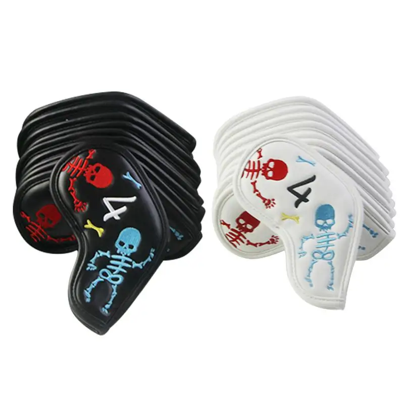 

Golf Club Headcovers Set Leather Golf Protective Cover Set Club Head Skeleton Covers With Number For Fairway Woods Driver