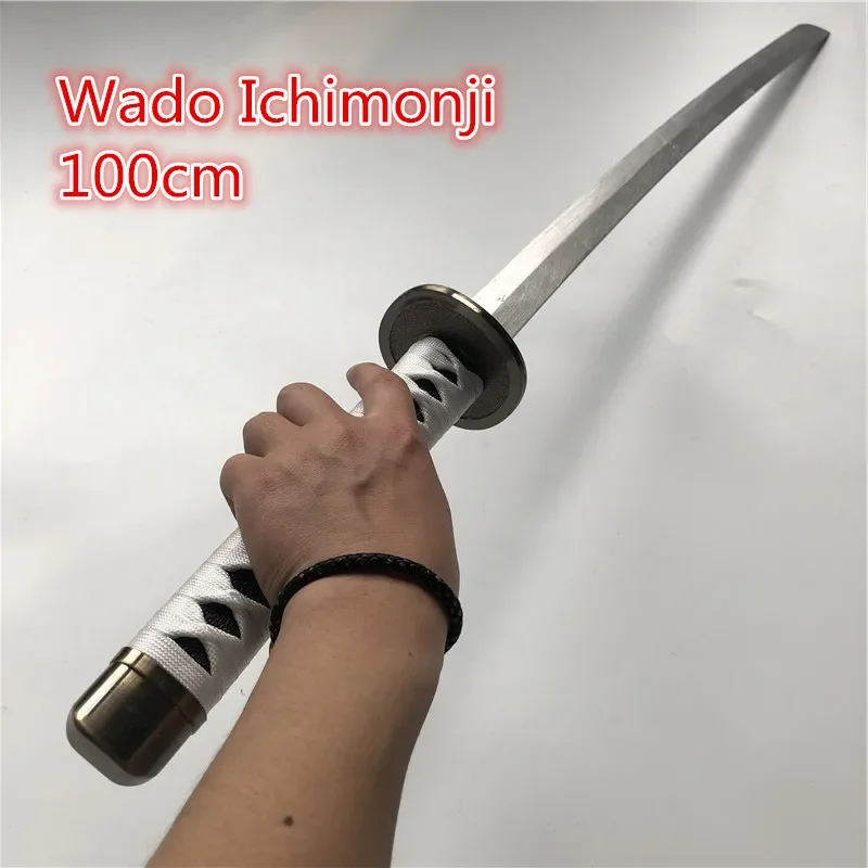 Anime 1:1 Cosplay Wado Ichimonji  Zoro Sword Weapon Armed Katana Espada Wood Ninja Knife Samurai Sword Prop Toys 100cm