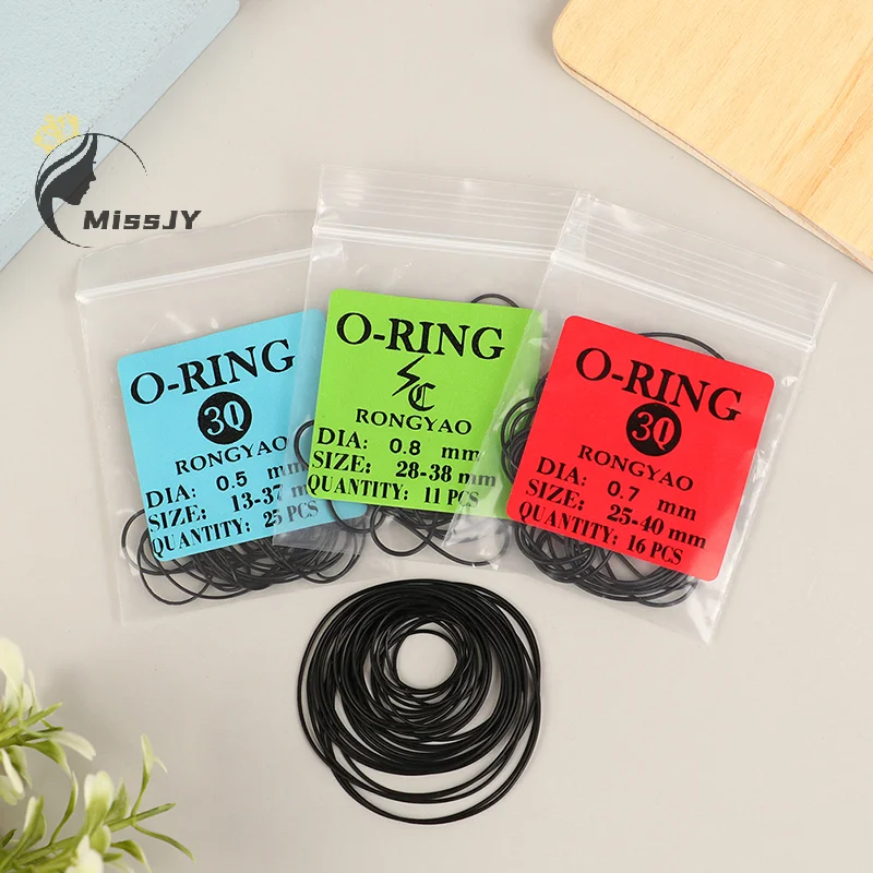 1Pack 0.5/0.6/0.7/0.8MM Watch O-Ring Waterproof Rubber Watch Back Cover Gaskets Watch Repair for Watchmaker Tools Accessories