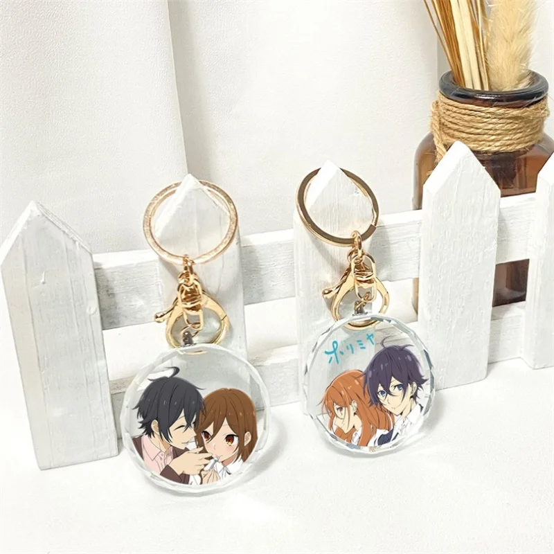 

Anime Hori san to Miyamura kun horimiya Transparent Keychain Cosplay Acrylic Figure Keyring 2176 Kids Collection Toy