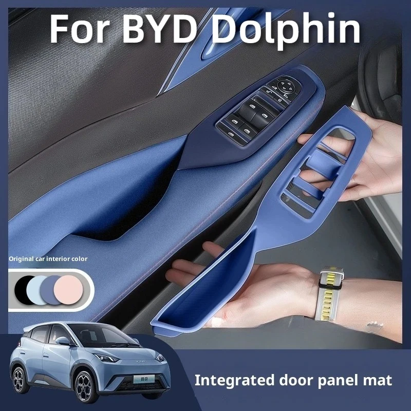 For BYD Dolphin Surf Mini Atto 1 Door Slot Pad Window Lift Panel Sticker Door Armrest Protective Cover Storage Box Pad