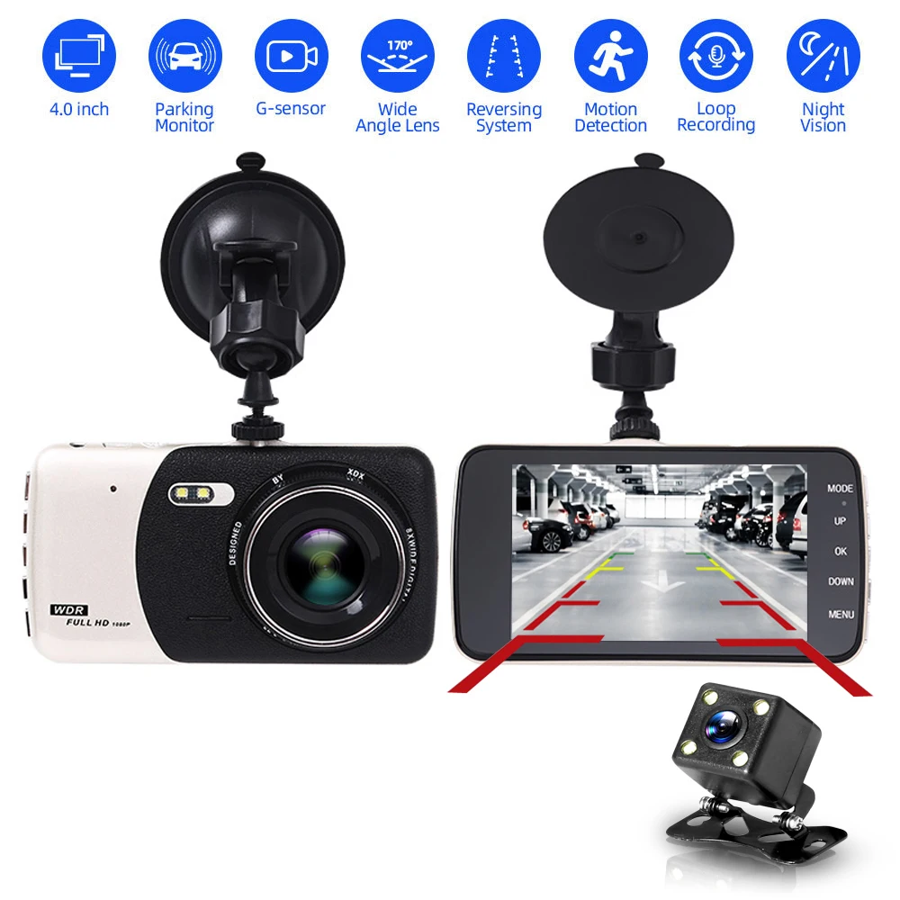 

Car DVR Full HD 1080P Dash Cam Rear View Camera Car Video Recorder Night Vision Auto Dashcam Black Box Car Accessories Black Box