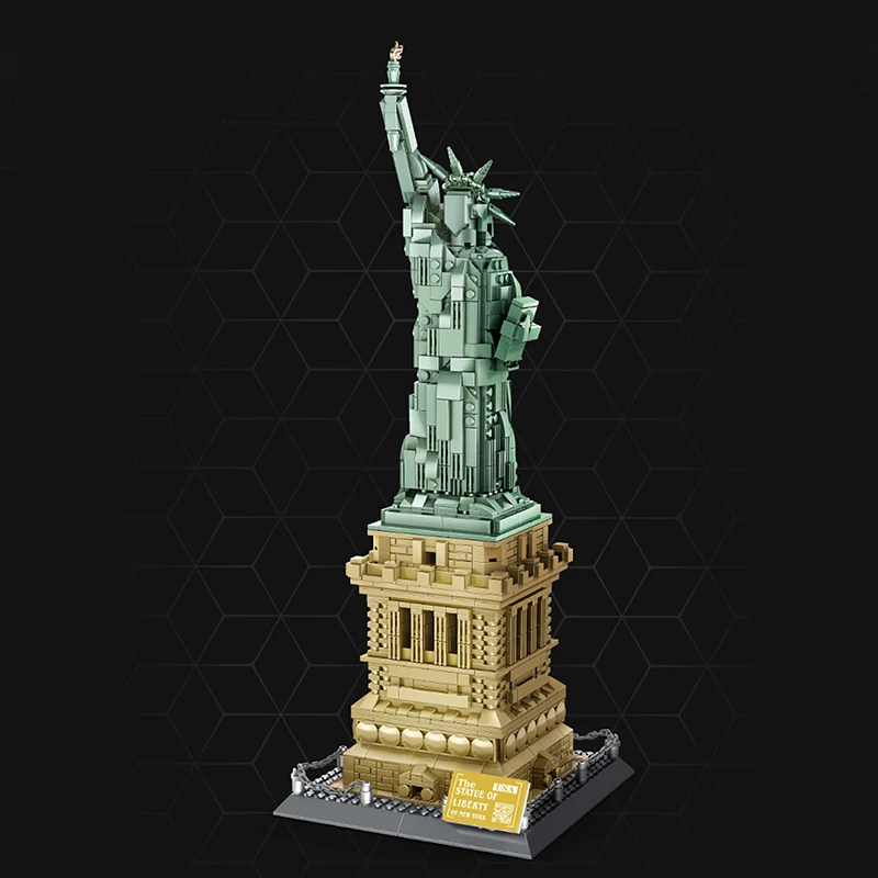 WG5227 1577 sztuk cegły 1/1 architektura świata Liberty statua Model klocki/plastikowe zabawki dla dzieci dorosły chłopcy prezent