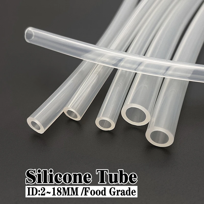 Food-Grade Silicone Transparent Tubing ID 2mm ~ 18mm High Temp Resistant Flexible Non-Toxic Brewing Medical Aquarium Equipment​