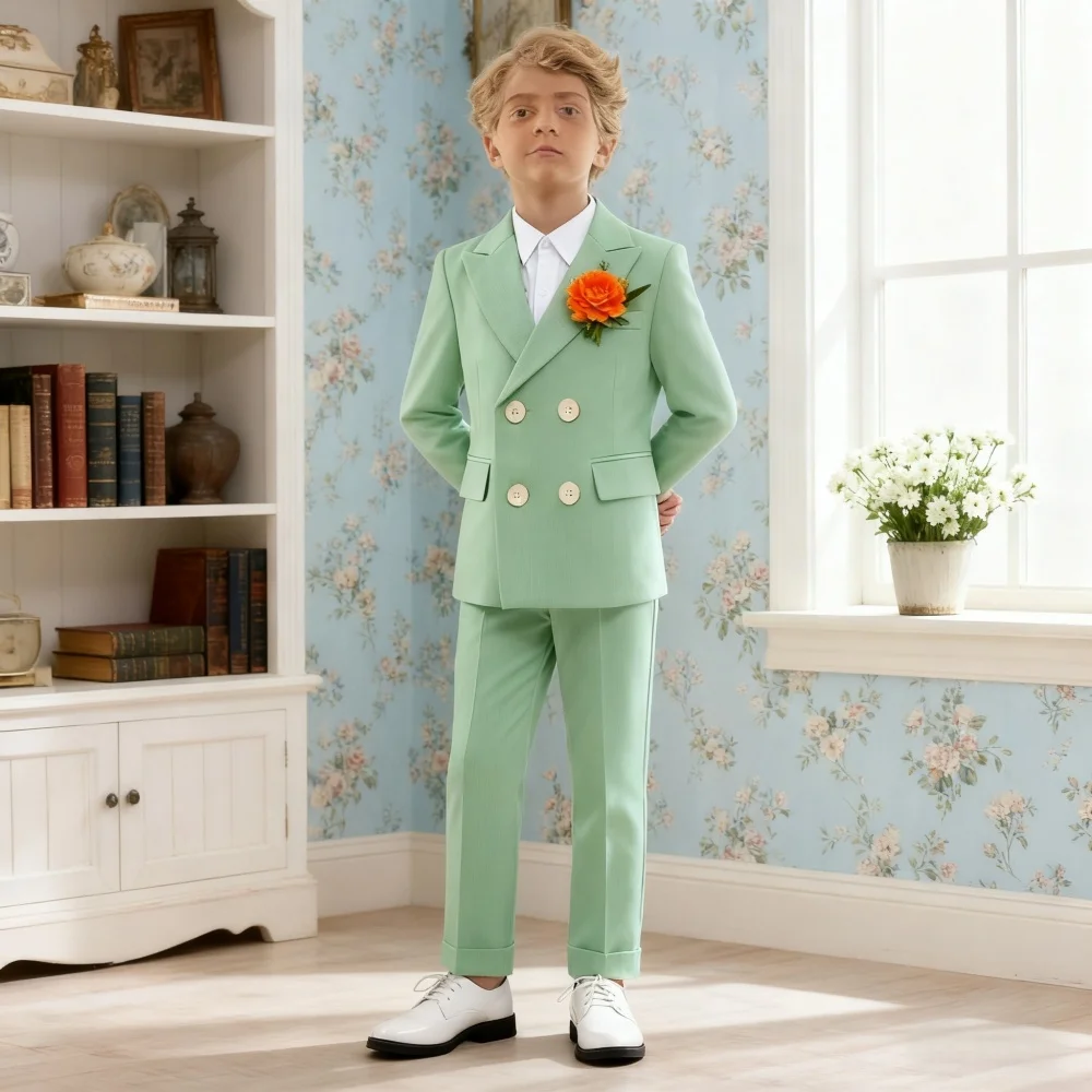 

High-Quality Kids Stage Performance Blazer Suit Elegant Baby Birthday Suit Formal Ceremony Little Boys Photography Suit