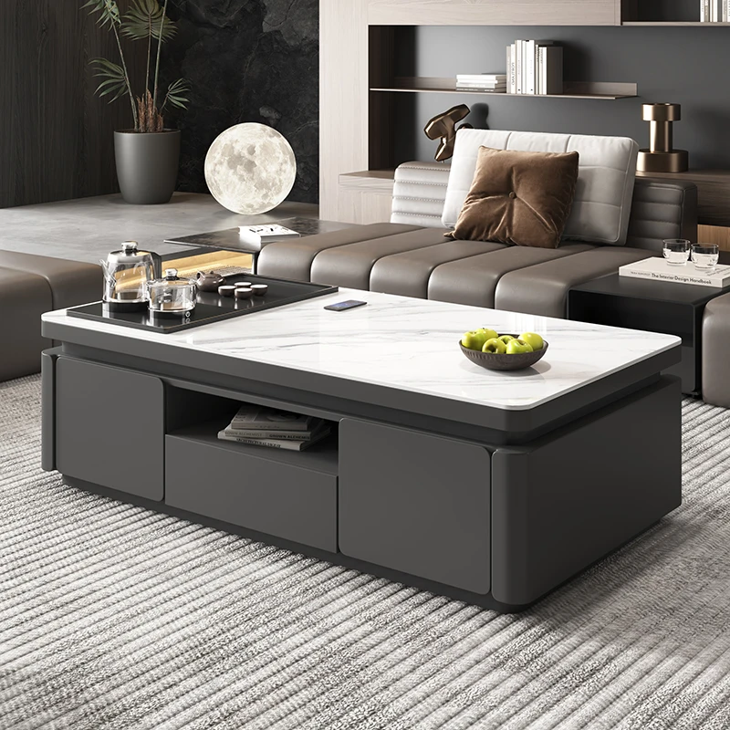 Clear Nordic Coffee Tables Modern Design Storage Low Hotel Small Coffee Table Mobile White Floor Mesa Auxiliar Home Furniture