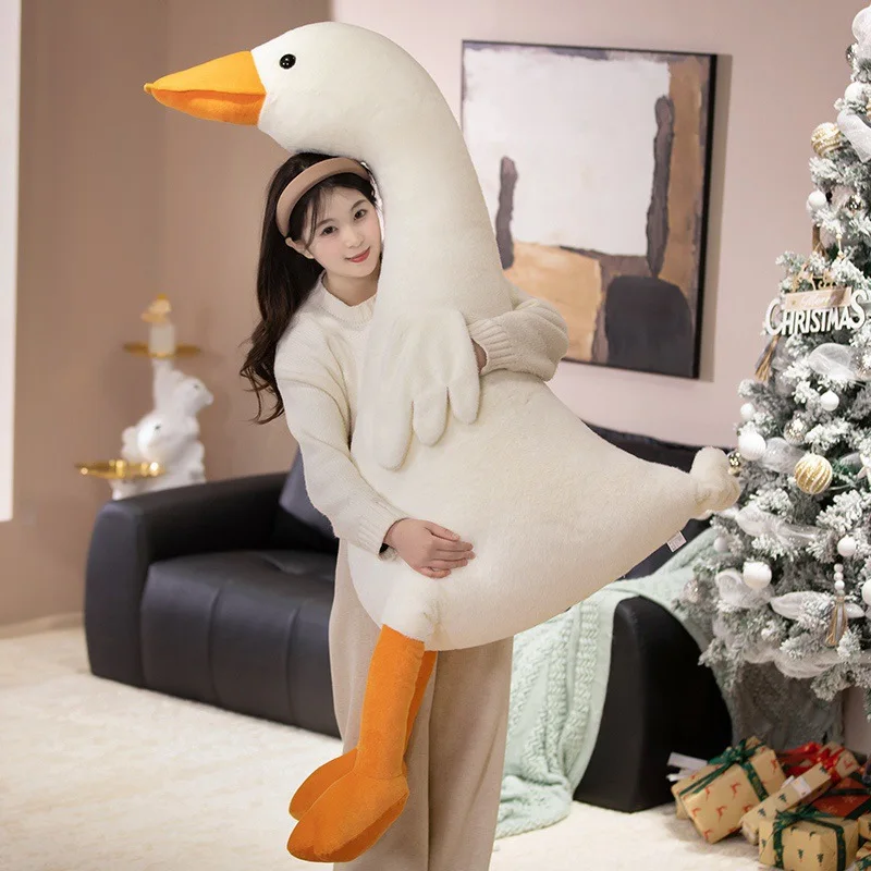 Lovely Soft Big White Goose Pillow Plush Toy Big Goose Doll Children Sleep with Comfort Doll Kawaii Toy Gifts