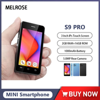 Melrose S9 Pro 3 Inch Ultra Slim Mini Smartphone Android Quad Core 2GB+16GB Mobile Phone 5MP 1000mAh 3G Compact Small Cellphone