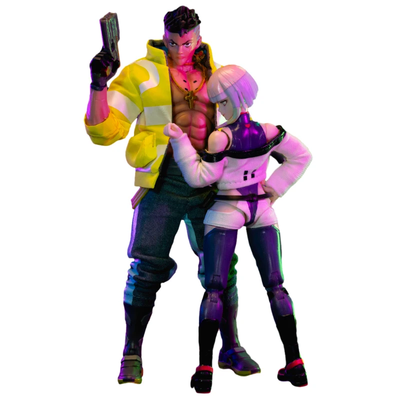 

17 см игрушки Jada Cyberpunk Edgerunners Lucyna Kushinada Дэвид Мартинес фигурка подвижный шарнир гаражный комплект модель игрушки подарок