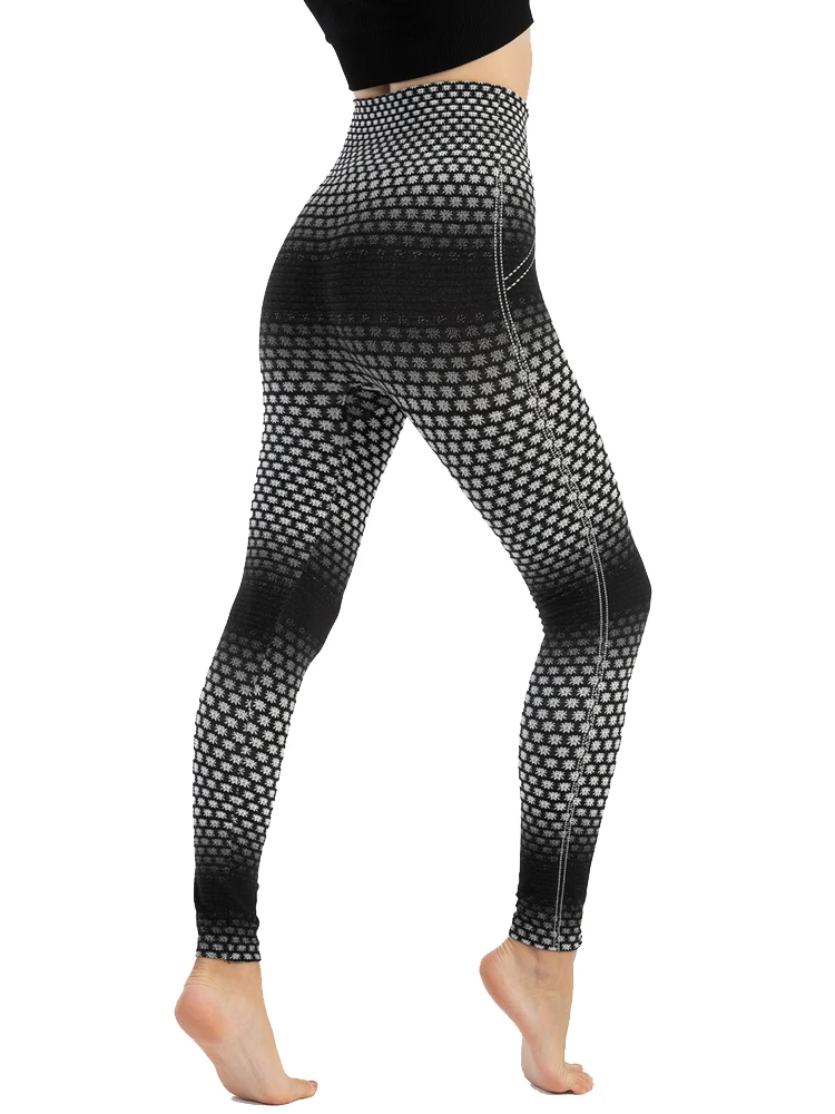 Viianles gradiente impresso leggings sexy leggins treino esporte correndo empurrar para cima calças de cintura alta feminino elástico fitness gym