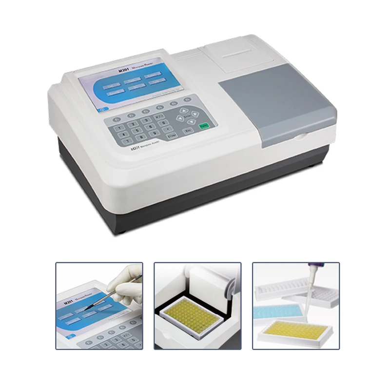 HRmedtec 8-channel Optical System Elisa Microplate Reader Laboratory