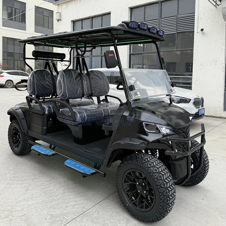 Folding 72V Lithium Electric Golf Cart 4 Seat Street Legal Off Road Sightseeing Club Buggy