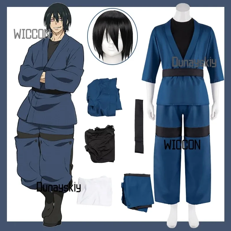 

Fire Force Shinmon Benimaru Cosplay Costume Full Set with Wig Anime Flame Samurai Uniform Halloween Stage Performance Outfit