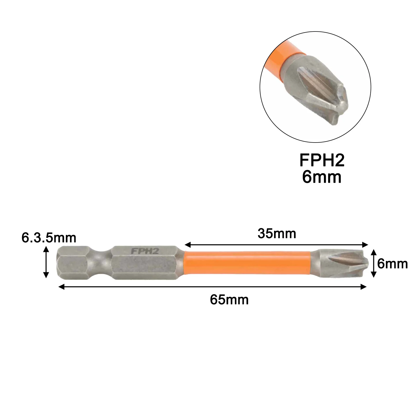 

1/2PCS 65/110mm Magnetic Special Slotted Cross Screwdriver Bit Steel Nutdriver FPH2 For Electrician Socket Switch Powers Tool