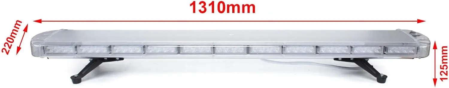 Lampu Bar Amber 96 LED 51 "lampu Bar darurat suar peringatan truk derek respon strobo tahan air Universal