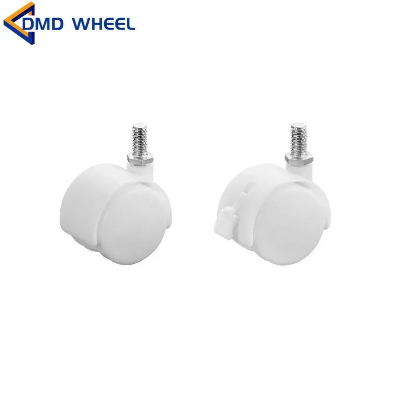 8Pcs 1''/1.5''/2'' M6/M8/M10 Screw Casters Universal Wheel Furniture Friendly New Material Plastic  Appliances Silent Rack