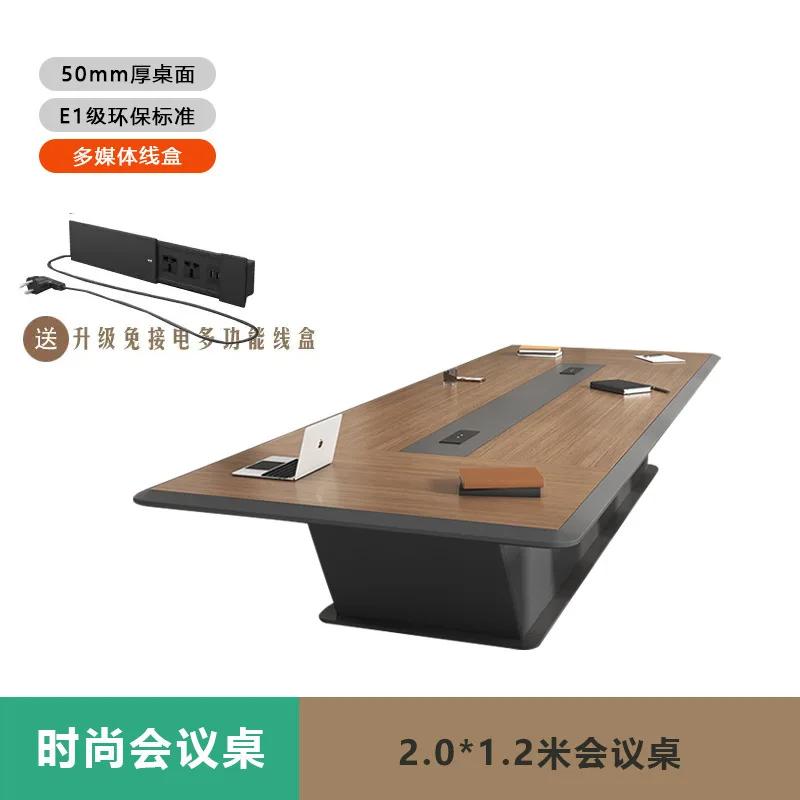 For Conference Table Long Modern Simple Large Reception Negotiation Training Strip Board Meeting Room Table and Chair