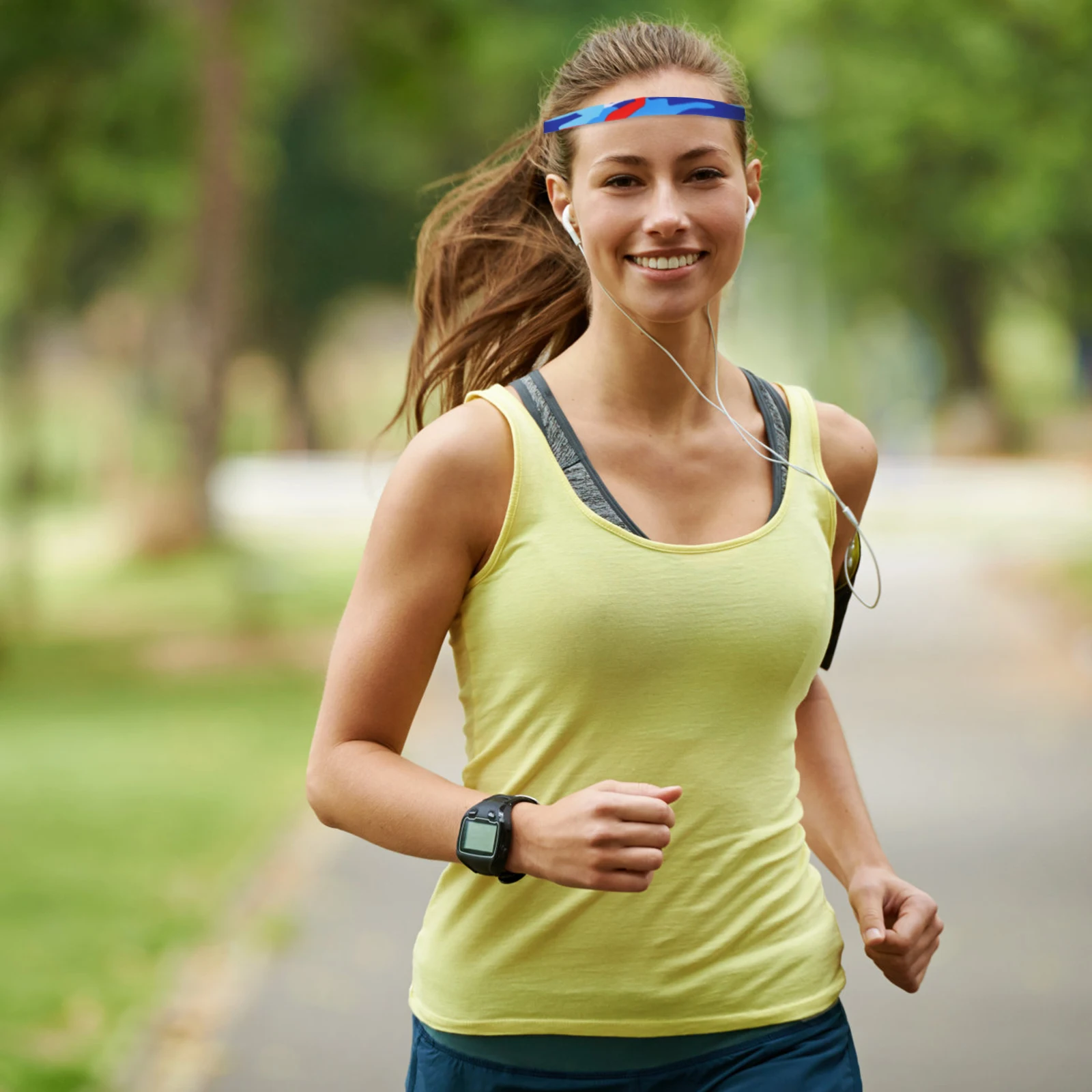 

6pcs Sports Yoga Sports Headband Men Running Absorbent Elastic Non slip Yoga Headband Band Fitness Accessories