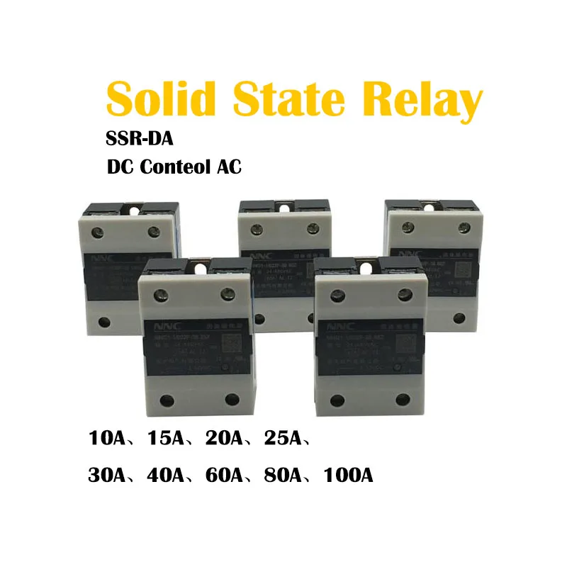 Solid State Relay Module SSR-DA DC Control AC 10A 25A 40A 3-32V Input DC 24-380V High Quality Direct Current Control