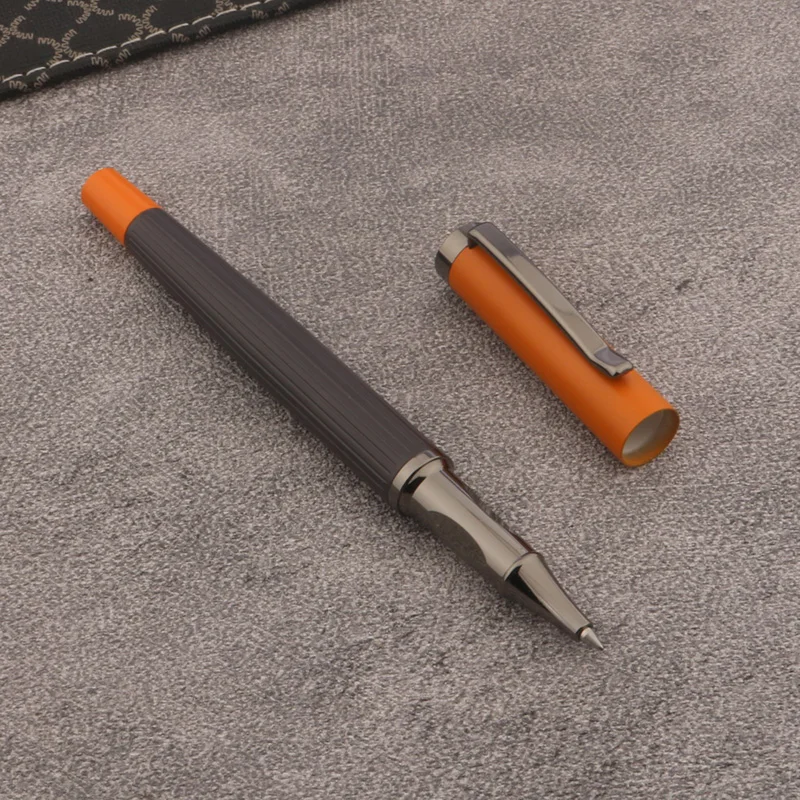 

1 шт. металлическая шариковая ручка оранжевый пистолет серый 0,5 мм ручка-роллер школьные канцелярские принадлежности чернильная ручка