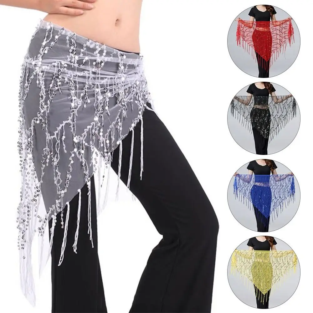 Belly Dance Costumes Sequins Tassel Belly Dance Hip Scarf for Women Thailand/India/Arab Dance Skirt Waist Belt