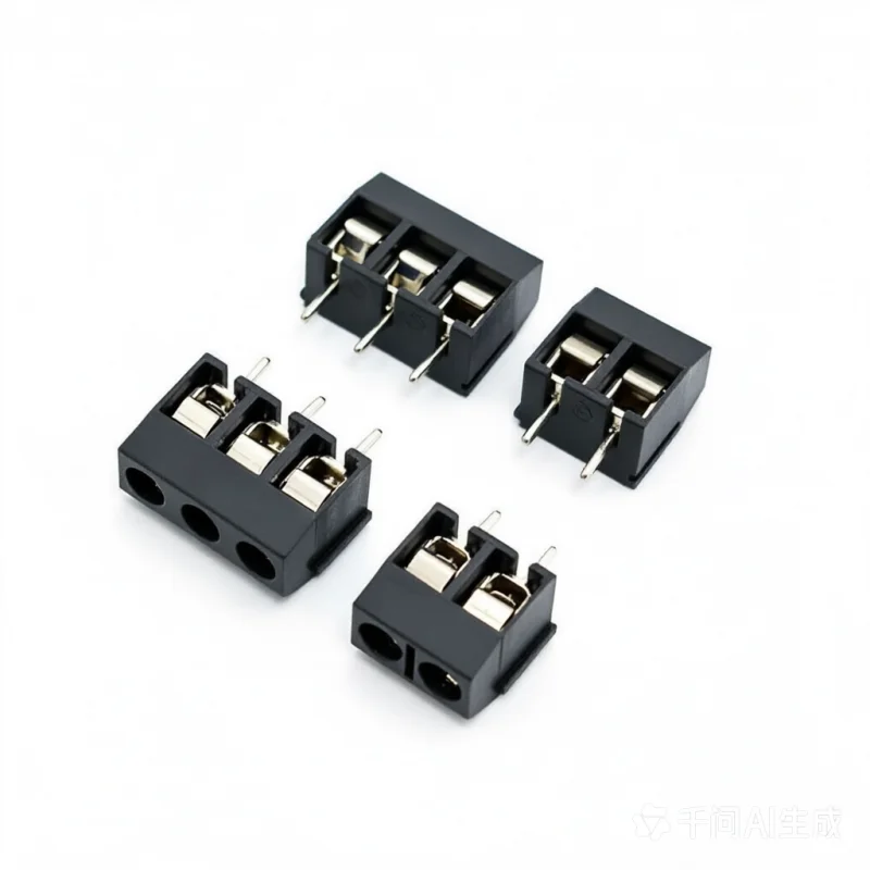 20 STKS/PARTIJ KF301-2P KF301-5.0-2P KF301 Schroef 2Pin 5.0mm Rechte Pin PCB Schroef Blok zwart
