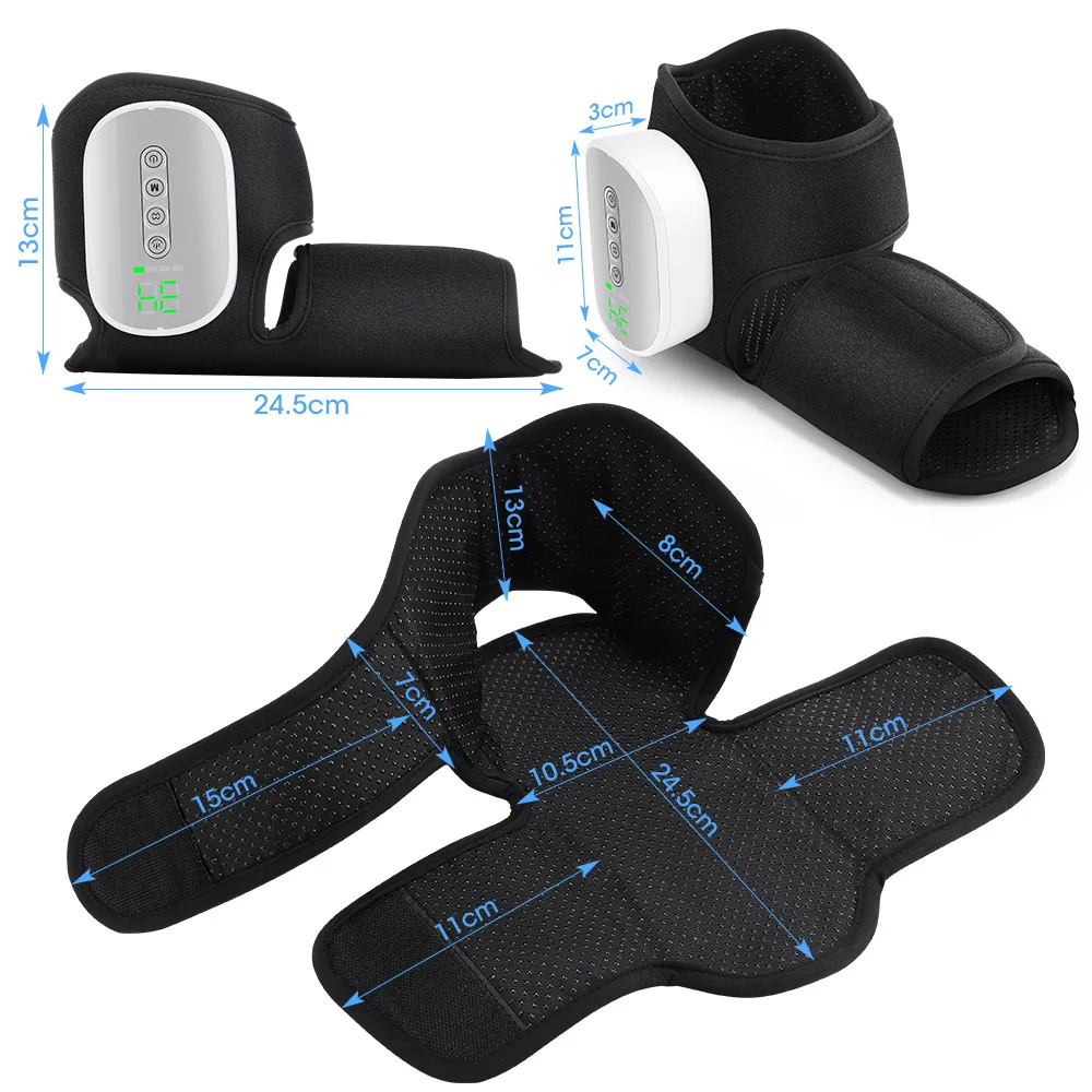 Factory Direct 2026 Top Rated2026 New Double Airbag Sole Ankle Massager 3 Mode 4 Gear Hot Compress Vibration Foot