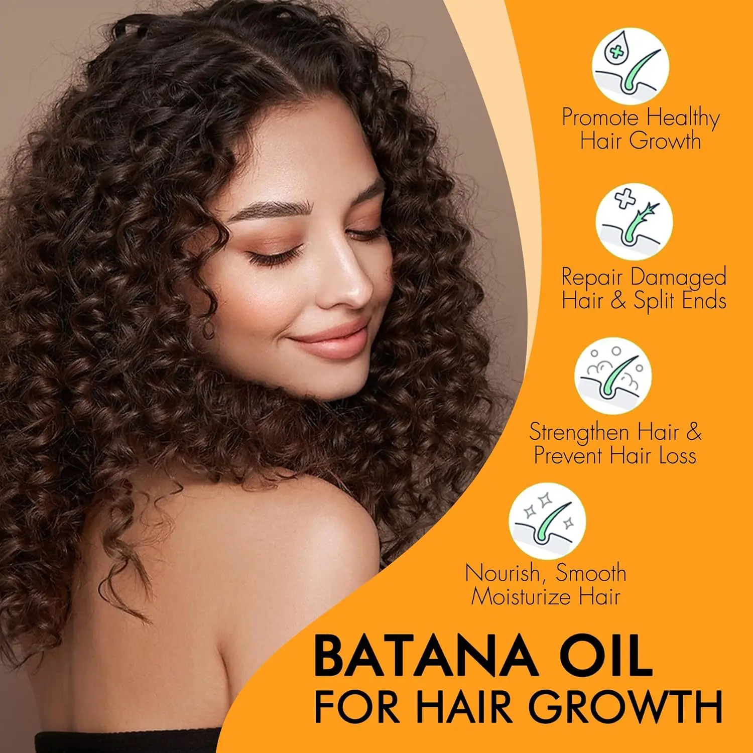 Batana Oil, Dense Hair Essential Oil, Promote Hair Softness, Improve Split Shine, Nourish Hair Roots