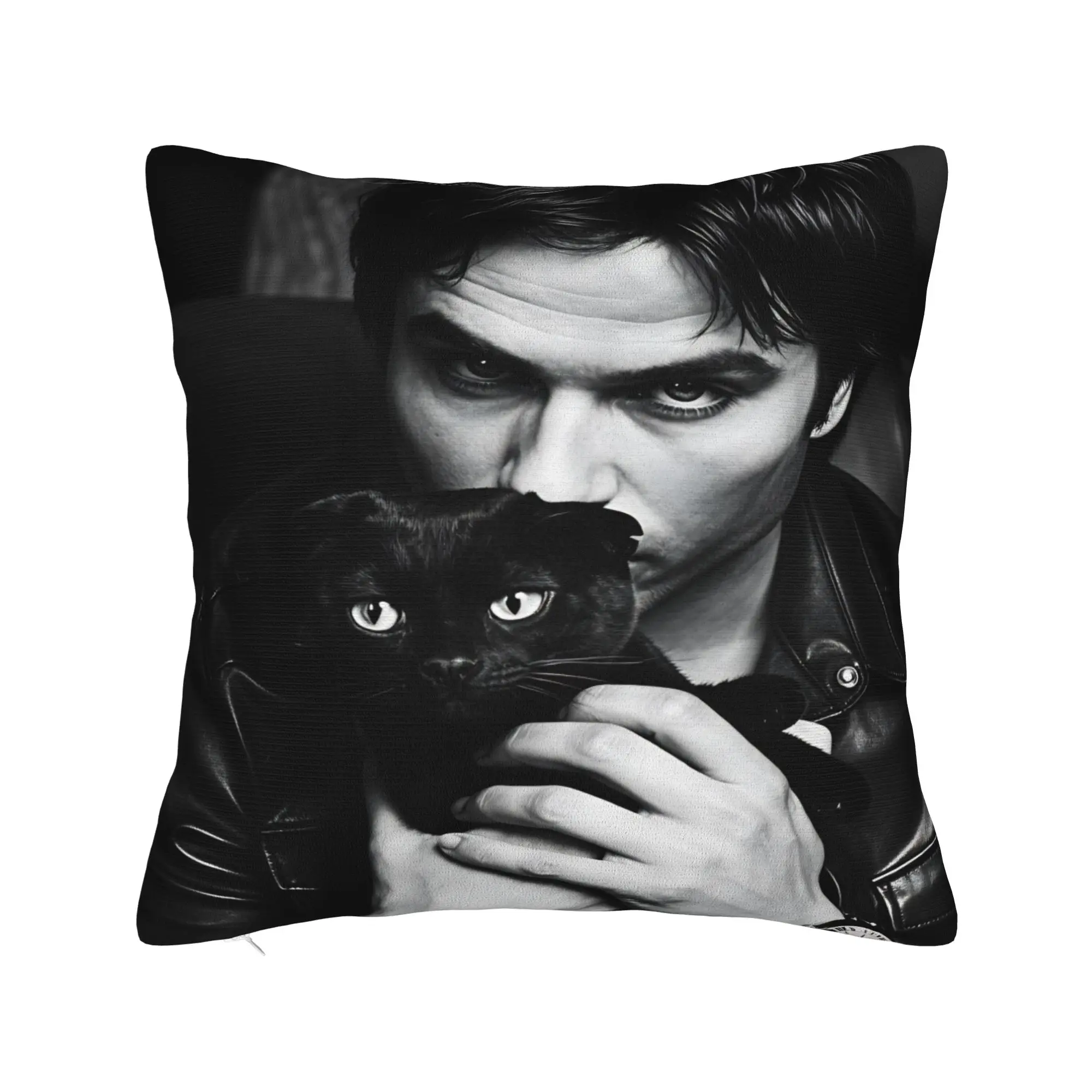 Vampire Diaries Damon Klaus  Pillow Case  Soft Pillow Cover For Sofa Home Decor Vintage Pillowcases