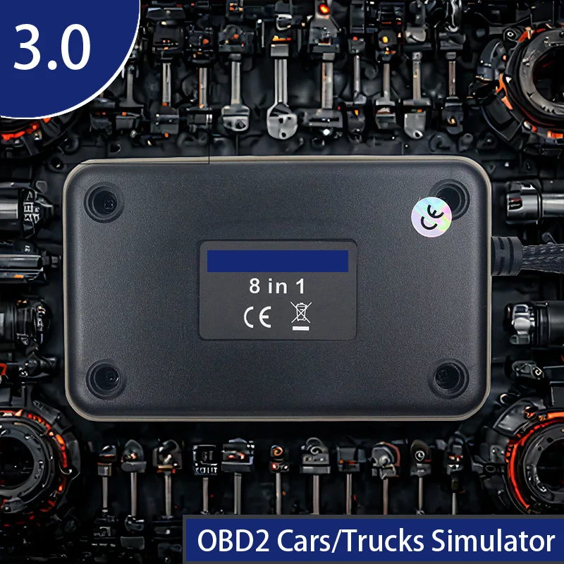 

3.0 Version OBD2 Adapter 8 in 1 Universal Diagnostic Tool for Trucks & Cars 2025 Newest NOx/SCR Simulator with Pinout Cable