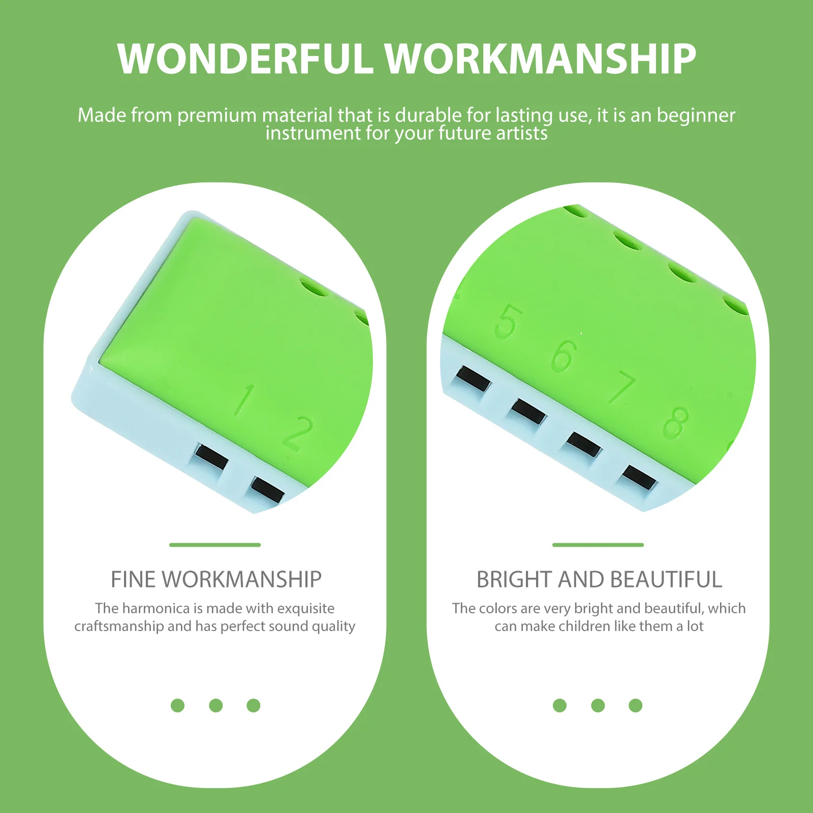 10-Hole Plastic Mouth Organ for Kids Beginner Harmonica Bright Colors Musical Instrument Gift for Children Christmas Birthday