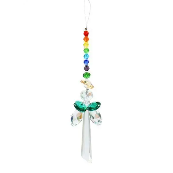 Hanging Crystal Prism Sun Catcher Beads Angel Crystal Glass Window Decoration Rainbow Maker for Car Porch