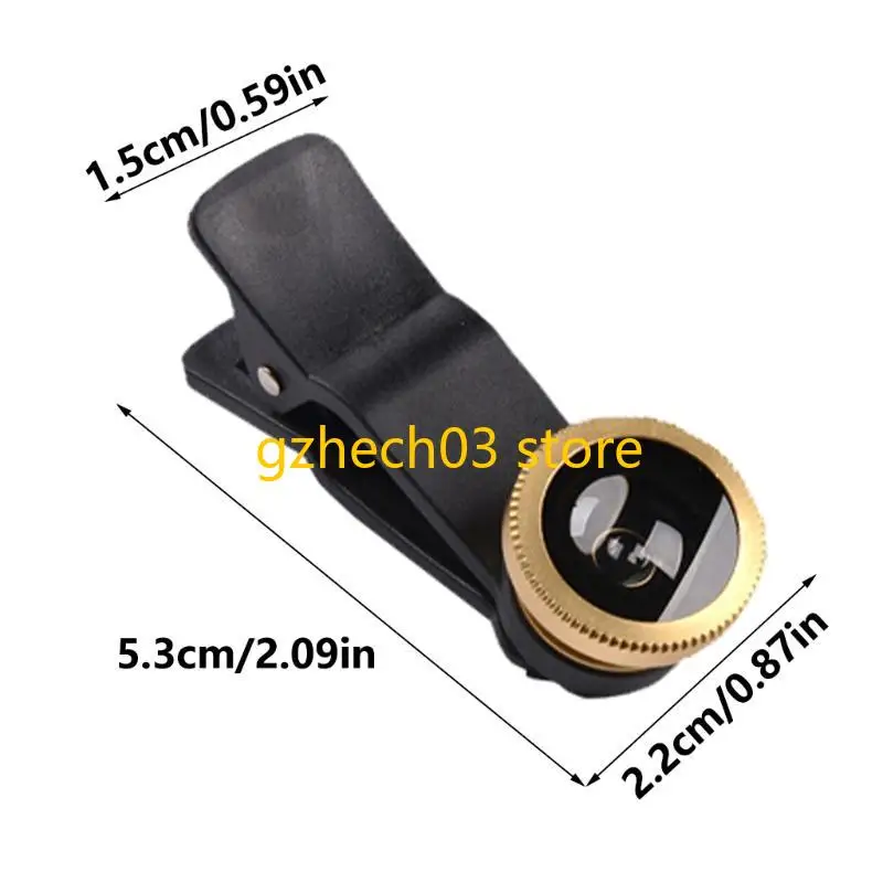 G2AC 3 In 1 Wide Macro Fish Eye Lens Camera Lens Universal Camera Lens for Most Phone Portable Clip Lens