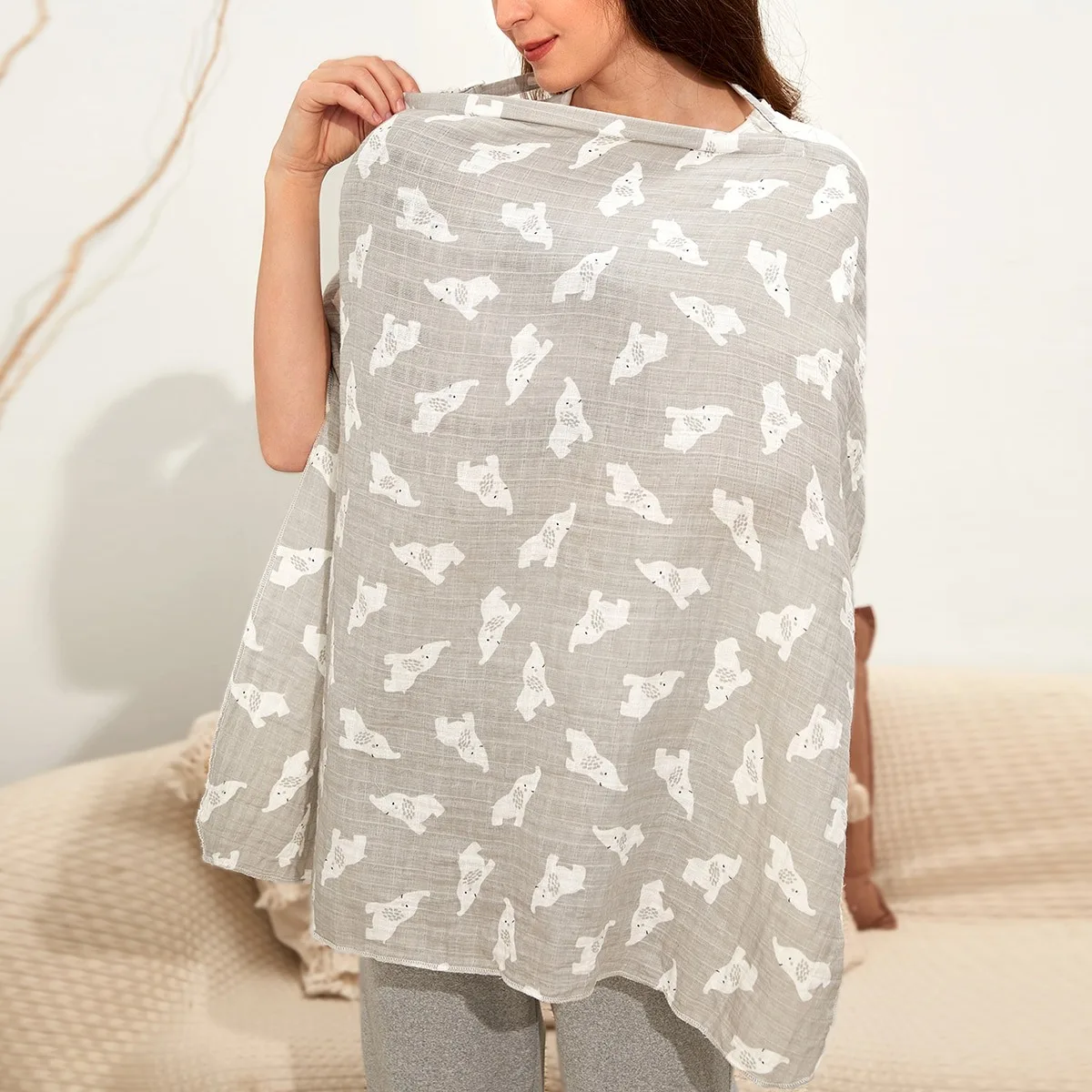 Breathable Baby Feeding Nursing Covers Mum Breastfeeding Nursing Poncho Cover Up